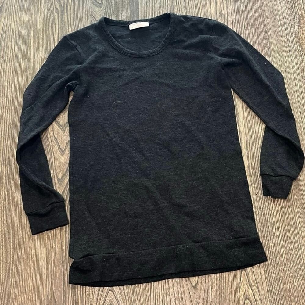 Bobbie Brooks WomensโPullover Sweater Long Sleeve Round Neck Stretch Gray Size S